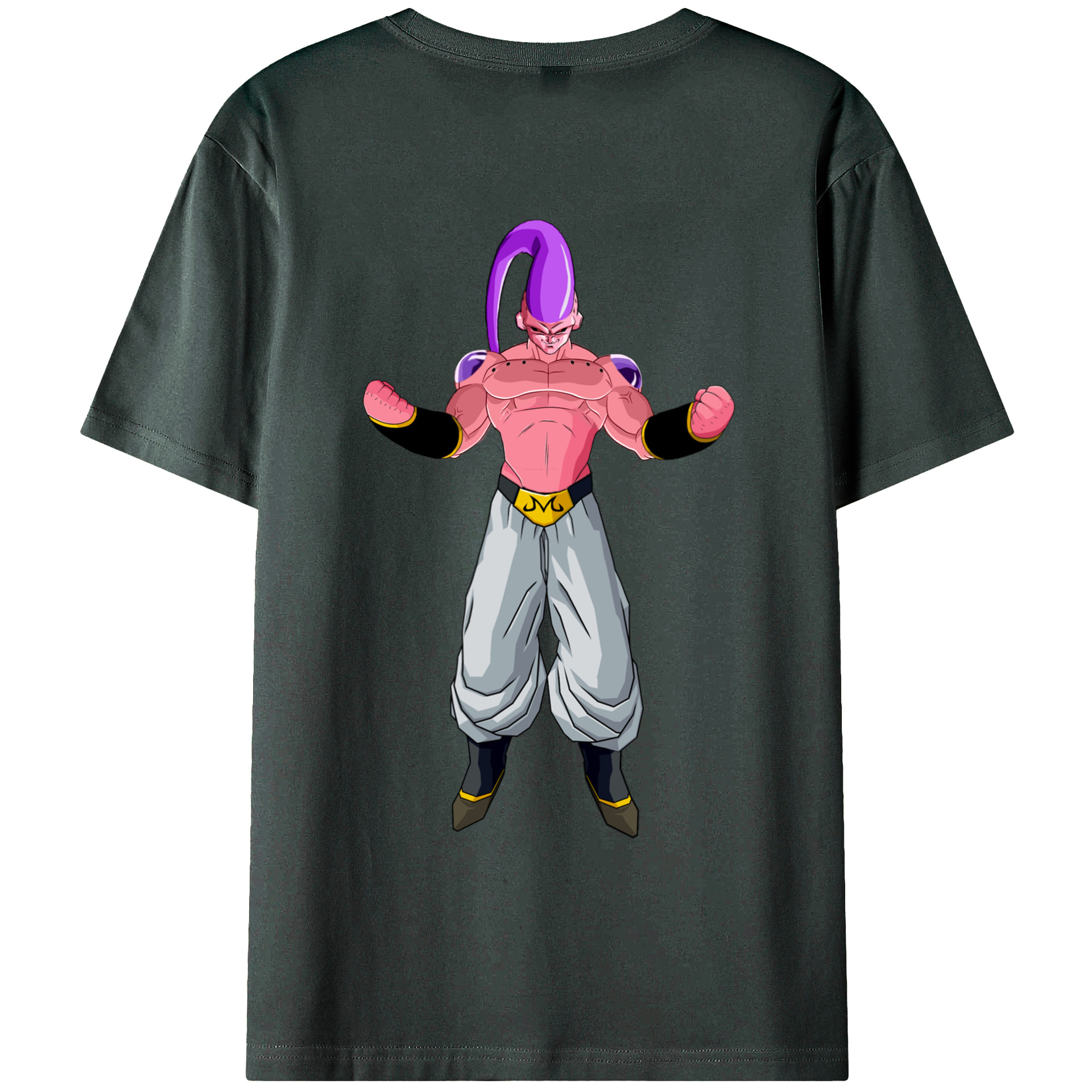 （画像用） ドラゴンボール 魔人ブウ DRAGON BALL Majin Buu 綿100％ メンズ半袖Tシャツ（バックプリント） 通気性